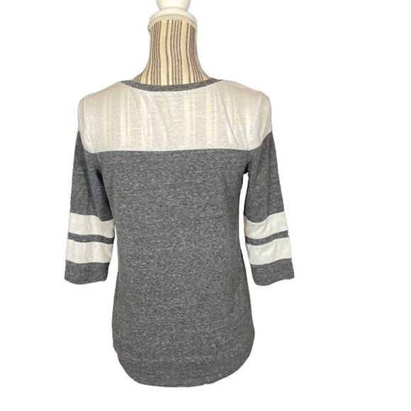 Charlotte Russe Gray Color-block Casual T-shirt Women Sz S - Picture 2 of 9